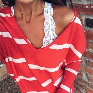 Free People oversized striped sweater